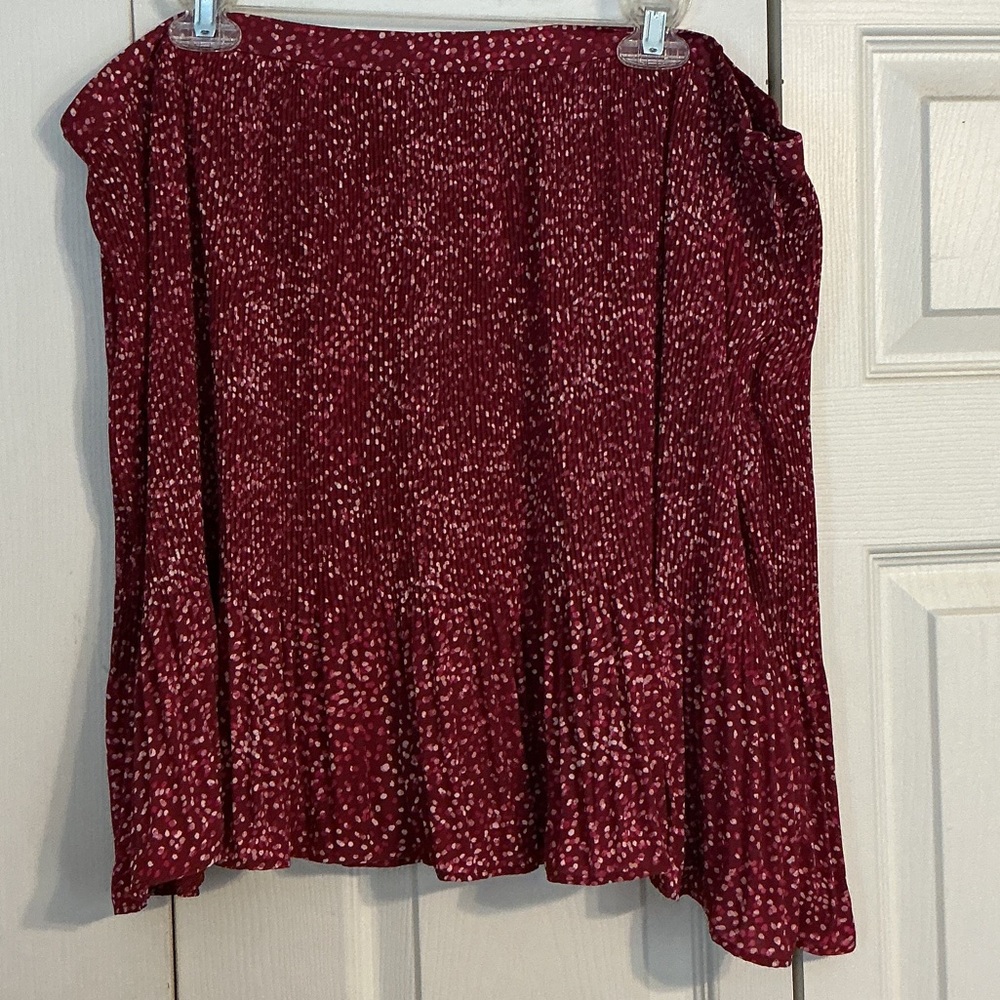 BANANA REPUBLIC Size 20 NWT maroon pink gauzy peplum mini skirt lined office
